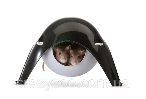 Будиночок для гризунів Savic Sputnik XL сіро-чорний 29х26.9х19 см 0194 | Зображення 1