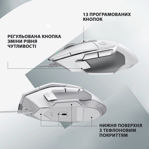Мишка Logitech G502 X USB White (910-006146) | Зображення 4
