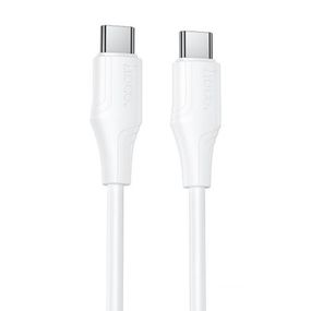 Дата кабель Hoco X124 Bien silicone Type-C to Type-C 60W (1m) White