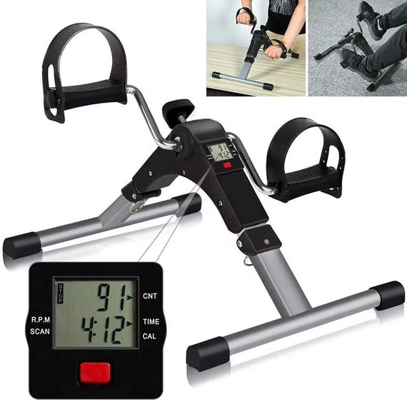 Велотренажер для реабілітації ніг та рук з лічильником / Реабілітаційний велосипед / Міні велотренажер