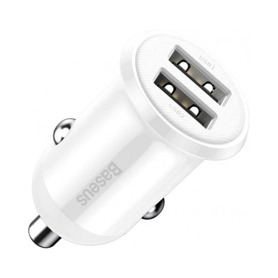 АЗУ Baseus Grain Pro (2USB 4.8A) (CCALLP) Белый | Зображення 2