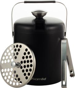 Термо-відерце Kamille Black 1300мл для льоду з кришкою та краплізбірником
