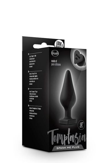 Анальна пробка TEMPTASIA SPANK ME BUTT PLUG BLACK, Черный | Зображення 1