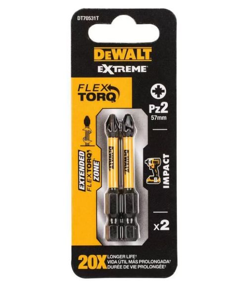 Набір біт DeWalt IMPACT TORSION EXTREME ударні Pozidriv (DT70531T)