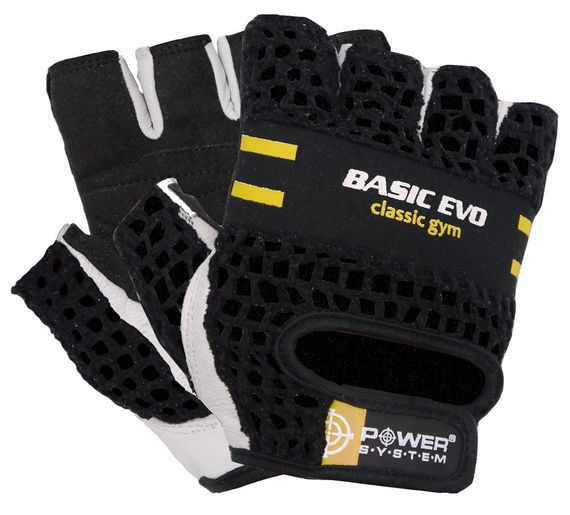 Рукавички для фітнесу Power System PS-2100 Basic EVO Black/Yellow Line XXL