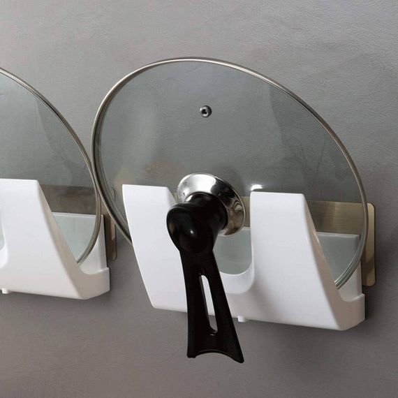Підставка для кришок на стіну Multifunctional storage pot cover rack • Компактний настінний тримач для кришок | Зображення 2