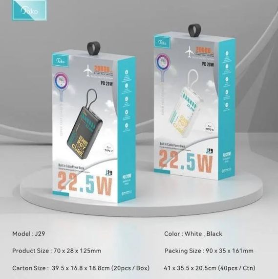 Power Bank JOKO J29 20000mAh 22.5W (47218-J29_791) | Зображення 9