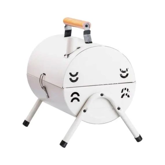 Мангал угольный двусторонний 38×28×40 см с решеткой белый HP452GBE | Зображення 2