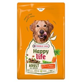 Сухий корм для собак з яловичиною Happy Life Adult with Beef flavouring 2.5 кг