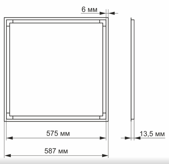LED Панель 40W 5000К ART VL-PA405W Videx | Зображення 2