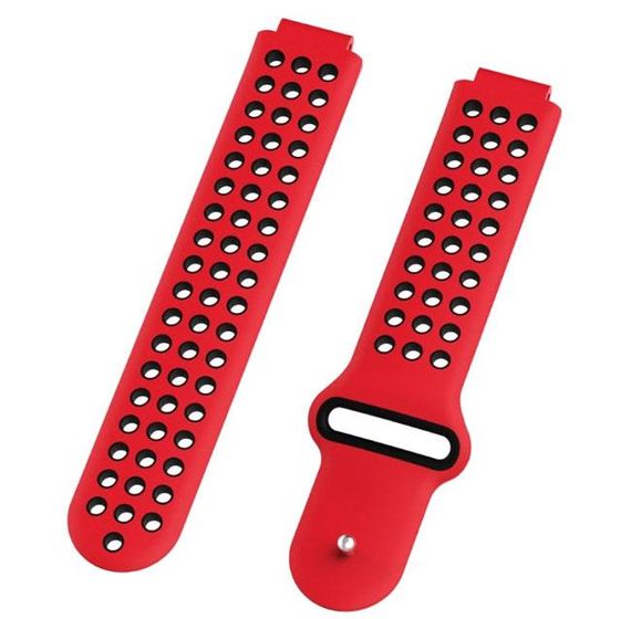 Спортивный ремешок с перфорацией Primo для часов Garmin Forerunner / Approach - Red&Black | Зображення 2