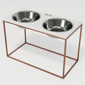 Миски на підставці для дуже великих собак Hollky Base XXL40 (2 × 2,8 л) BXXL40-643240-GLWH