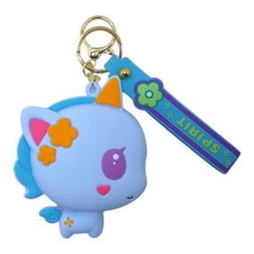 Кошелек-монетница, "Единорог", голубой