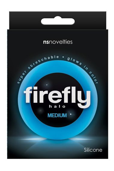 Эрекционное кольцо для пениса люминесцентное NS Novelties Firefly синее, М sexstyle | Зображення 7