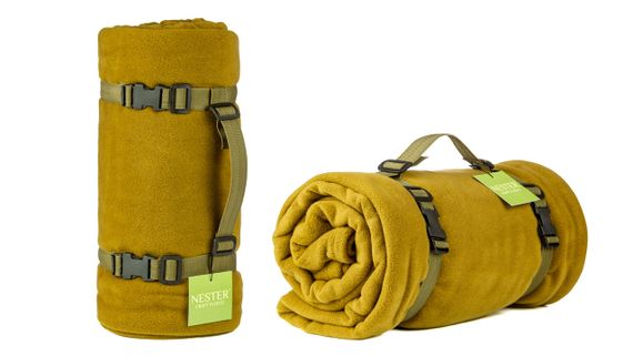 Флісовий плед Nester Coyote Brown 145*200 - тепла ковдра з флісу з чохлом | Зображення 5