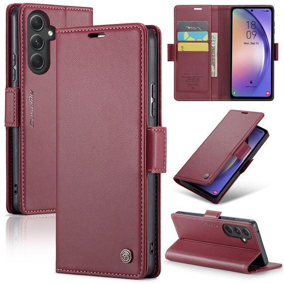 Шкіряний чохол-книжка Retro Case для Samsung Galaxy A54 колір Червоний