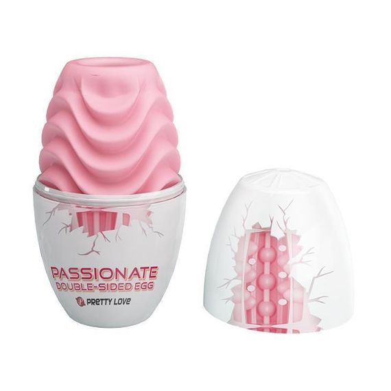 Мастурбатор PRETTY LOVE - Passionate Double-Sided Egg pink Sex Aura | Зображення 8