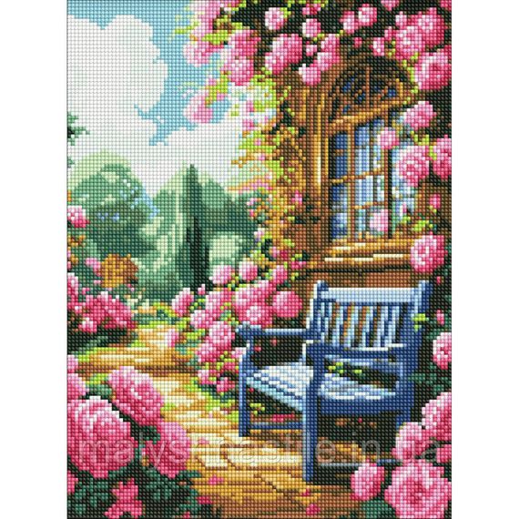 Алмазная мозаика "Цветочный сад" AMO8140, 30x40 см