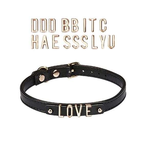 Чокер Liebe Seele DIY Choker with 21 Removable Letters sexstyle