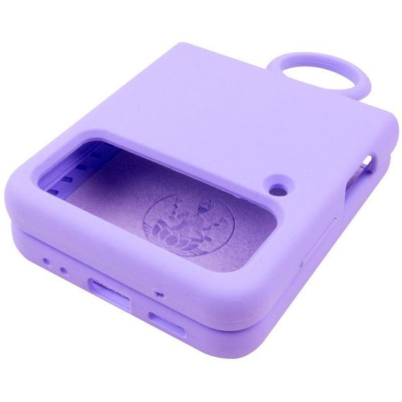 Чохол Foldables Silicone Cover Lakshmi (AAA) для Samsung Galaxy Z Flip4 Білий / White Бузковий / Dasheen | Зображення 4