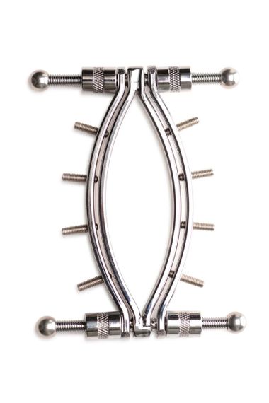 Затискач для вагіни Master Series: Spread 'Em Poker Vagina Clamp with Adjustable Pressure Screws, ши Sex Aura