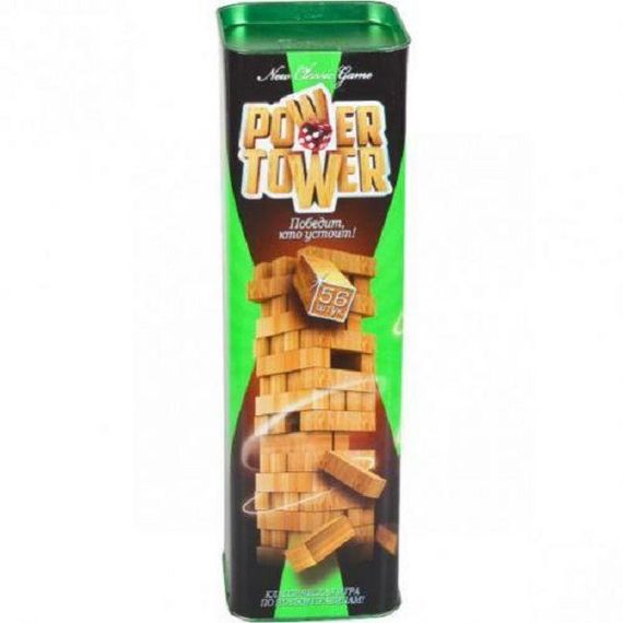 Настольная игра Дженга Башня Jenga Power Tower Джанга PT-01 56 брусков | Зображення 1