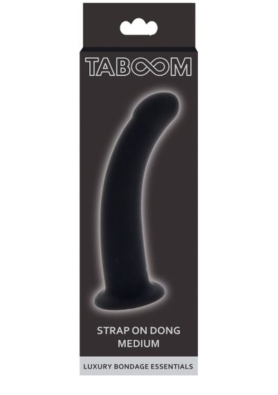 Фалоімітатор страпон Taboom Strap-On Dong Medium чорного кольору, 14 см х 3.3 см Sex Aura | Зображення 3
