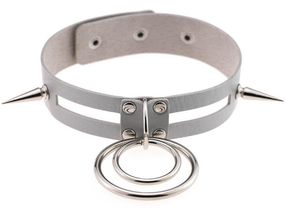 Чокер-нашийник SKN-AS15 GREY Sex Aura