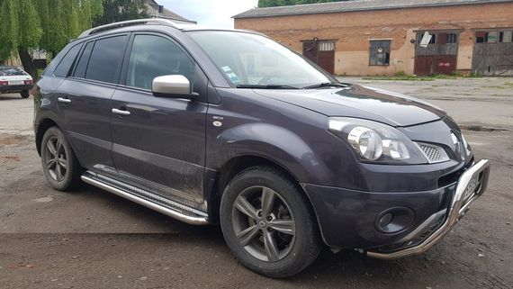 Боковые пороги Premium (2 шт., нерж.) 42 мм для Renault Koleos 2008-2016 гг