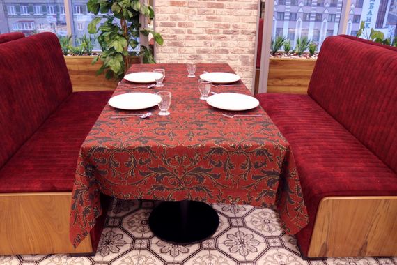 Скатертина шенілова Kayra Verona 160×285 см Червоний | Зображення 3