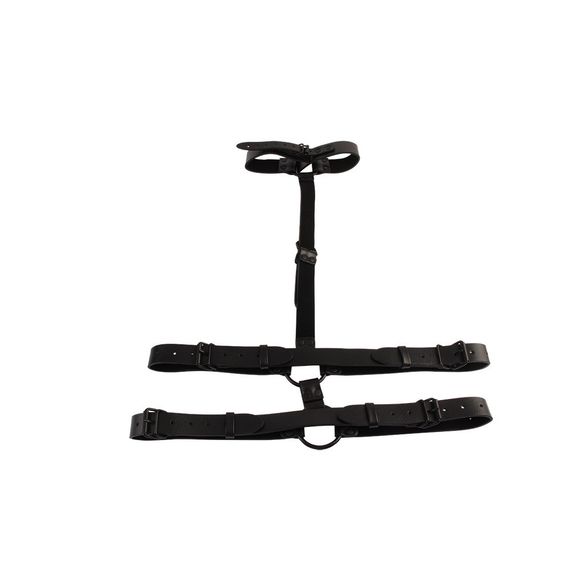 Бондаж-портупея Chisa BEHAVE! Luxury Fetish з нашийником, чорна sexstyle | Зображення 2