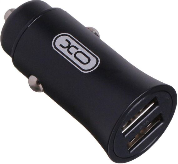 Автомобильное зарядное устройство XO CC15 2.1A / 2 USB / 12-24V - Black | Зображення 1