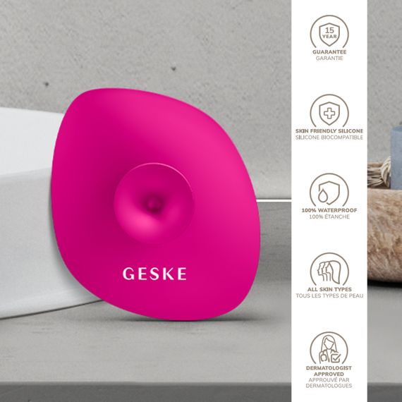 Щітка для обличчя GESKE Facial Brush 4в1 з тримачем magenta | Зображення 2