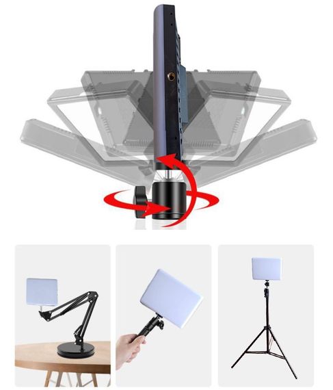 Комплект LED RGB света для фотосъемки 10" с регулируемой яркостью и цвета USB с пультом | Зображення 5