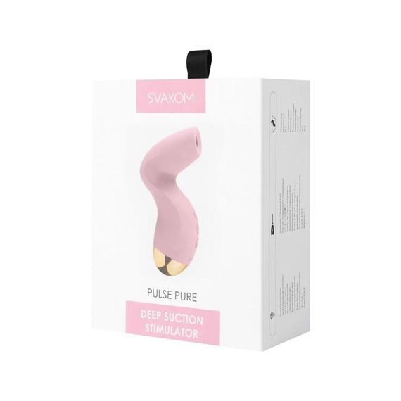 Вакуумный клиторальный стимулятор Svakom Pulse Pure Pale Pink, 5 режимов, 5 интенсивностей в каждом | Зображення 6