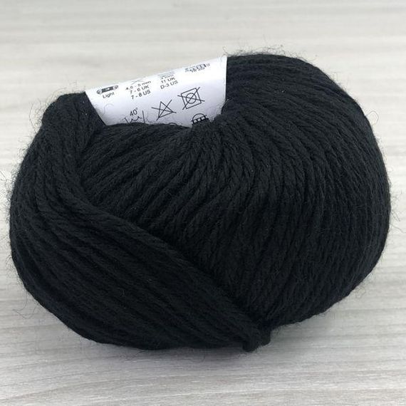 Пряжа Gazzal – Baby Wool XL колір 803 Чорний | Зображення 2