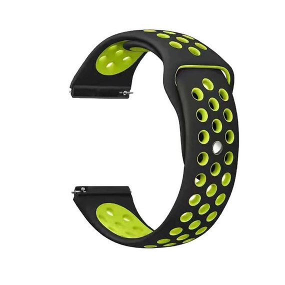Спортивний ремінець Primolux Perfor Sport з перфорацією для годинника Amazfit Pace Smart Sport Watch - Black&Green