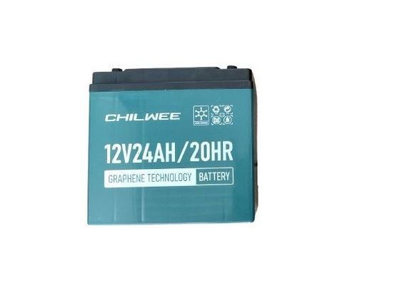 Акумулятор графеновий тяговий Chilwee Graphene 6-DZF-20 (12V 24Ah) | Батарея для електровелосипедів, скутерів та ДБЖ