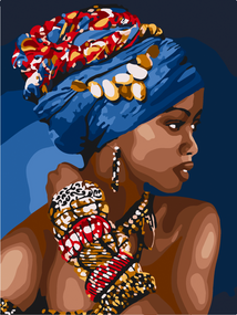 Картина по номерам "African woman" 10369-NN 30х40 см