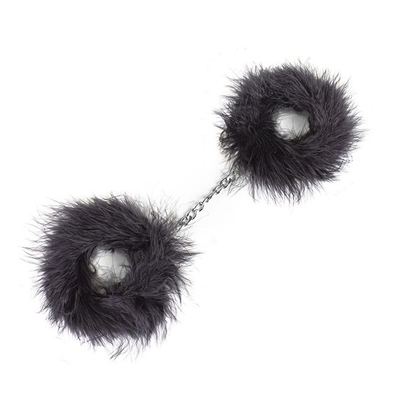 Наручники - Black Marabou Handcuffs Sex Aura | Зображення 1
