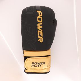 Боксерські рукавиці PowerPlay 3024 Ultra Mat 16 унцій (Чорно-Золоті)