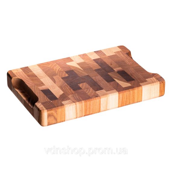 Обробна дошка з дуба 35×25 см Доміно, дерев’яна кухонна дошка для нарізання та сервірування страв C51W250350D | Зображення 3