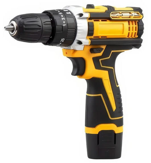 Набір шурупокрут акумуляторний із насадками screw driver sets yellow 12v Повний комплект у валізі! | Зображення 3