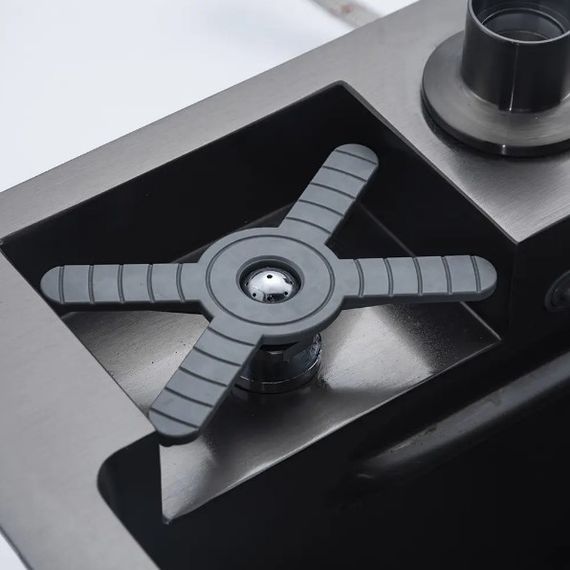 Кухонна мийка Gappo GS7547-19 + змішувач + сифон + коландер + дозатор + омивач склянок | Зображення 4