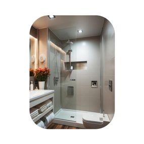 Дзеркало Lidz Nicole 600х850 настінне прямокутне із заокругленими кутами LD78NI6085