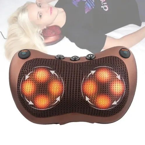 Массажная подушка для спины / Массажная подушка massage pillow 8028 / Подушка массажер WL-819 для спины | Зображення 6