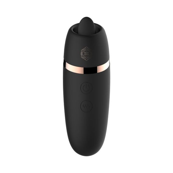 Міні-вібратор з язичком Rosy Gold - Vibrating & Licking Dual Stimulator Sex Aura | Зображення 1