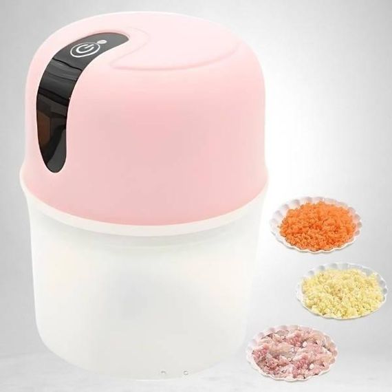 Мини-измельчитель портативный Portable Food Processor Розовый