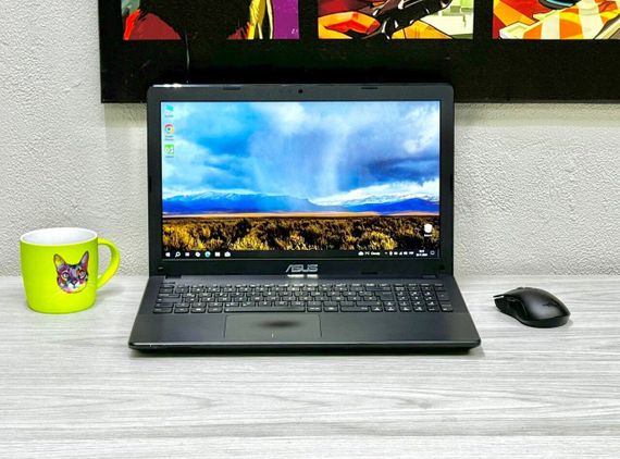 Ноутбук Б-класс Asus F551C / 15.6" (1366x768) TN / Intel Celeron 1007U (2 ядра по 1.5 GHz) / 4 GB DDR3 / 128 GB SSD / Intel HD Graphics / WebCam / Win 10 Home б/у | Зображення 1