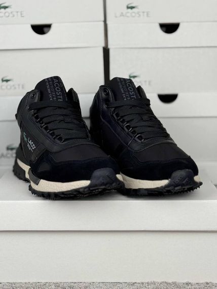 Зимние Мужские кроссовки New Lacoste Elite Active High Fur Black Beige (топ качество) A4868 46 29.5-30 см | Зображення 3